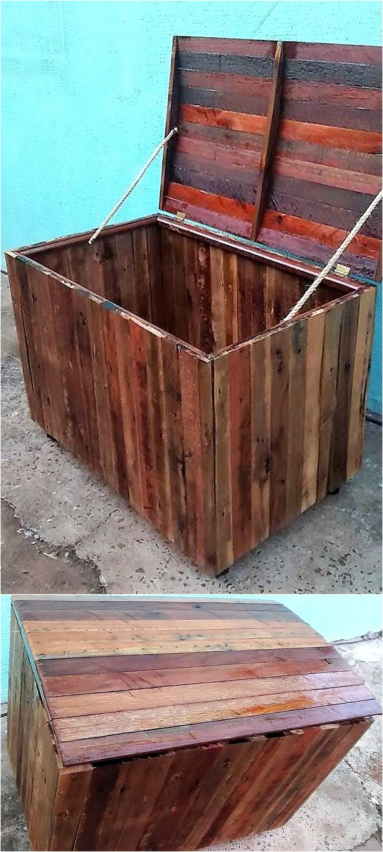 recycled pallet chest