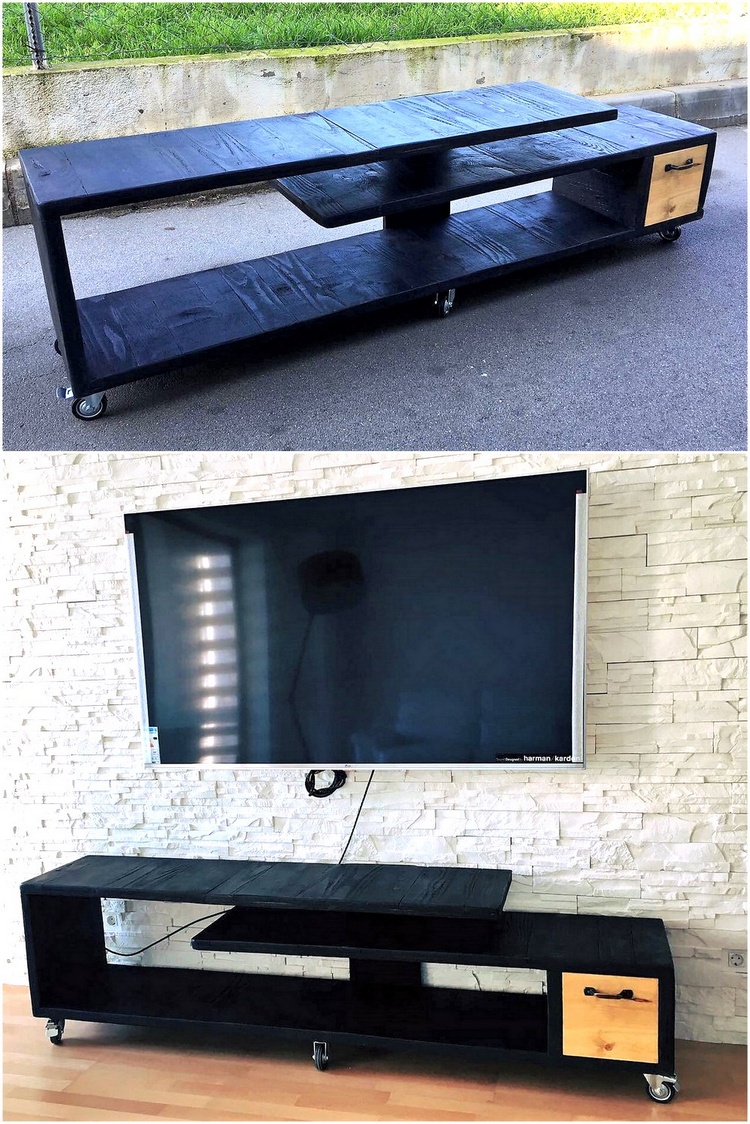 pallets media console
