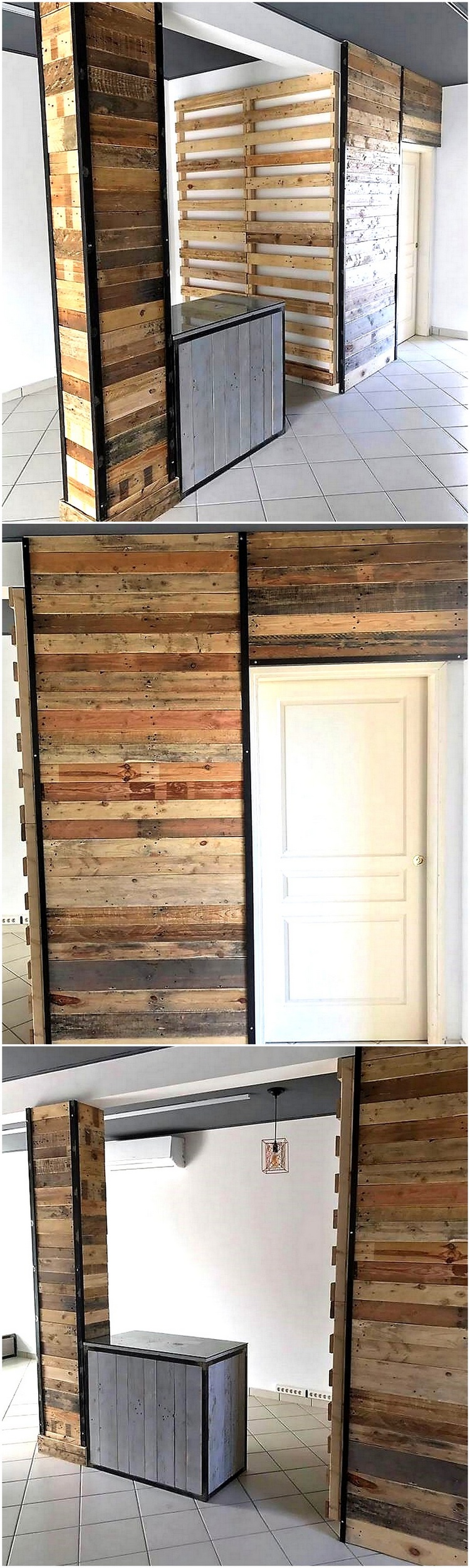 recycled pallets wall cladding