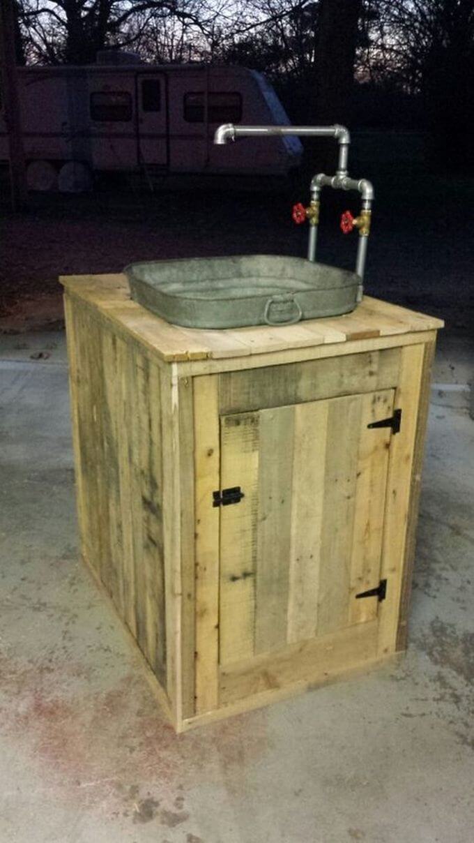 wood pallet outdoor sink (5)