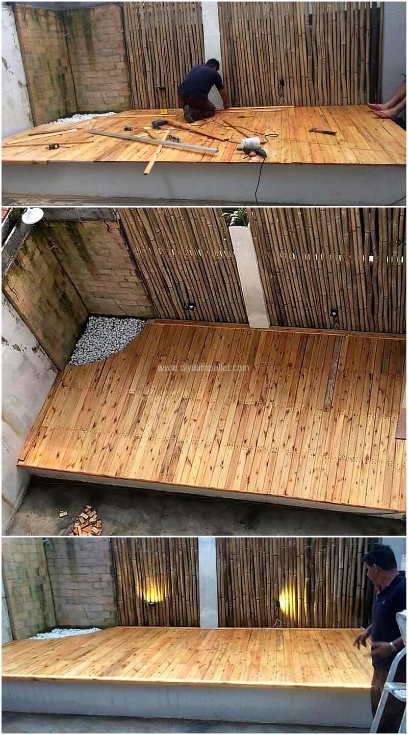 diy pallet terrace