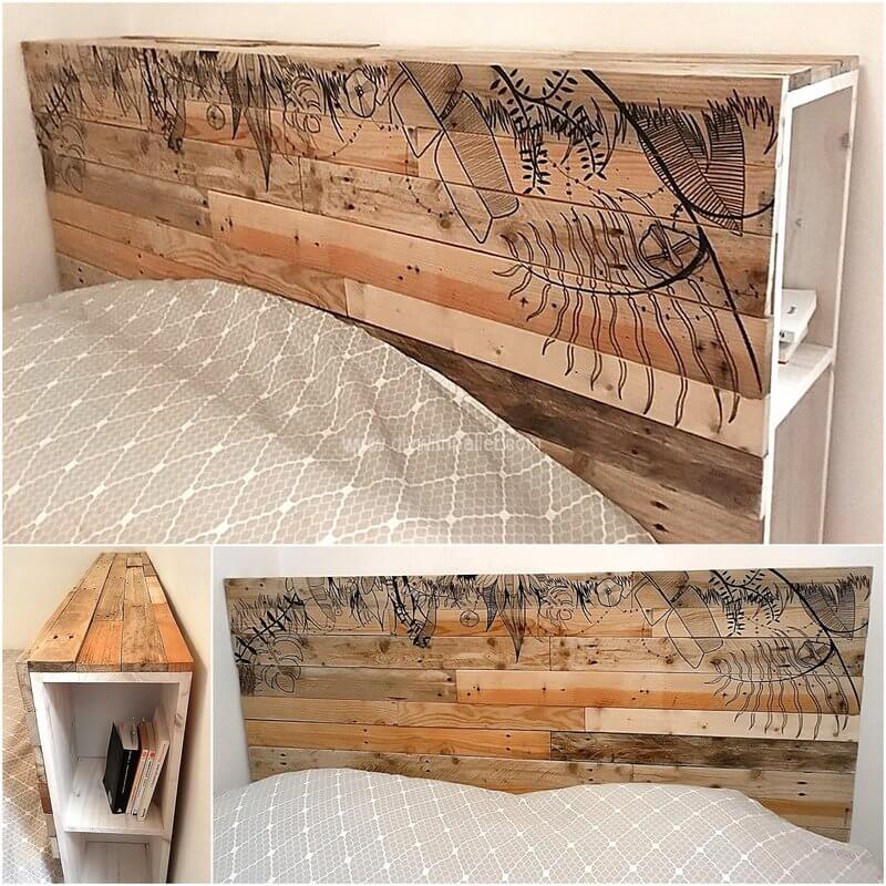 pallet bed headboard idea