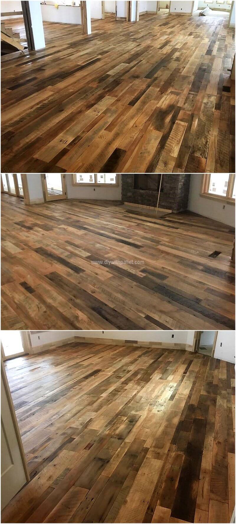 recycled pallets floor