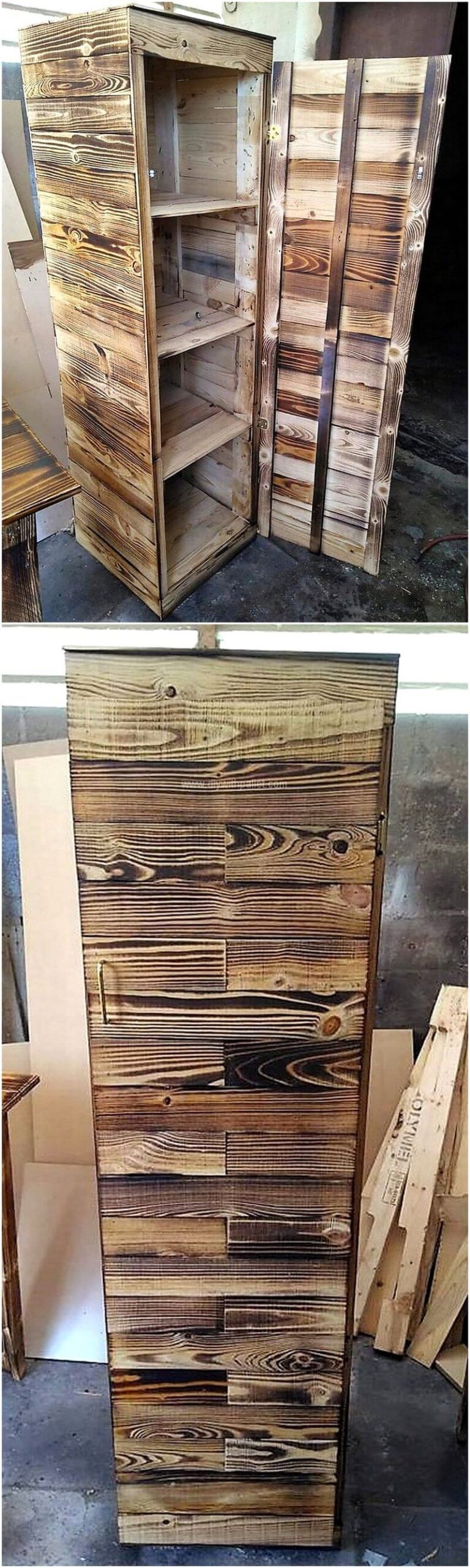 pallet rustic closet