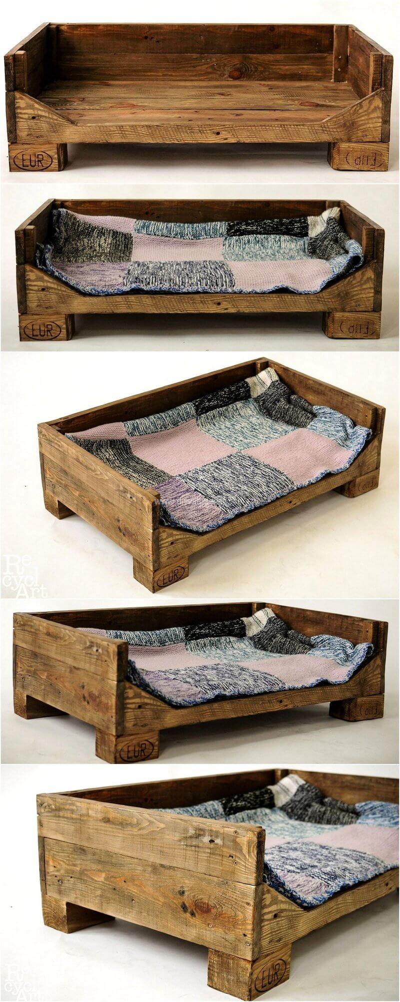wood pallet dog bed