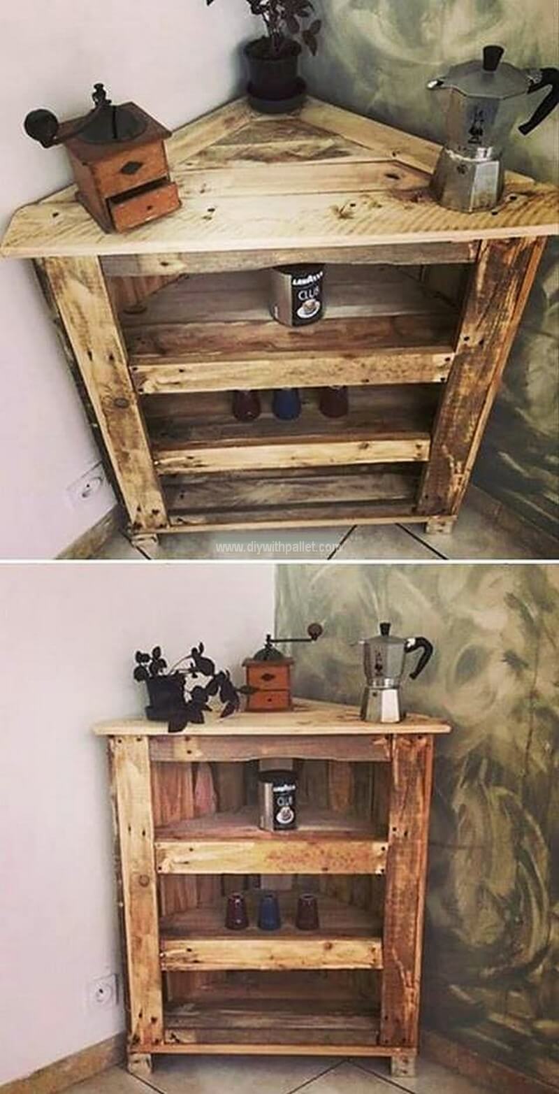 pallet corner shelving