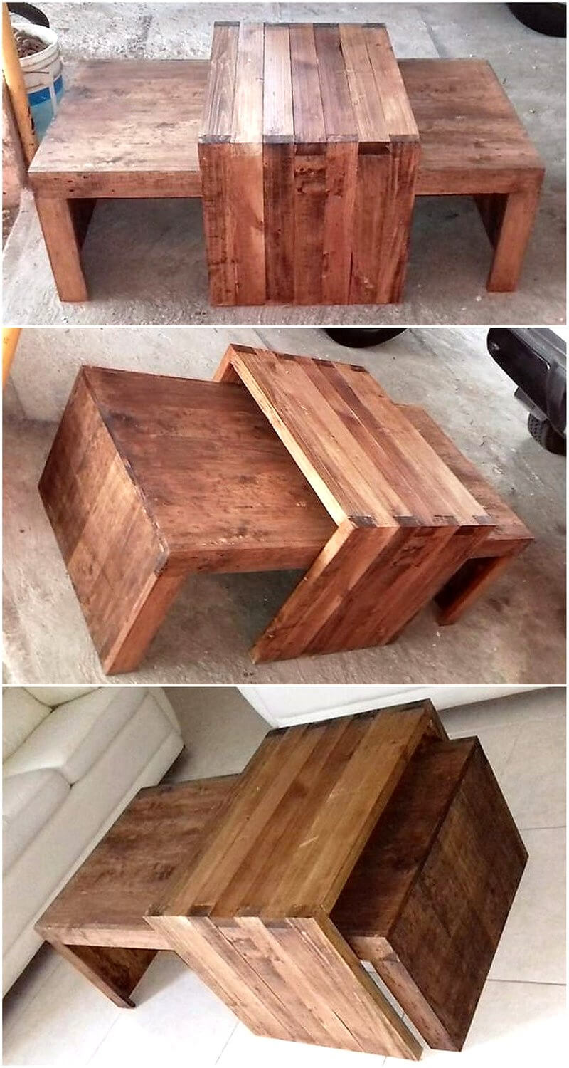 wooden pallet double table idea