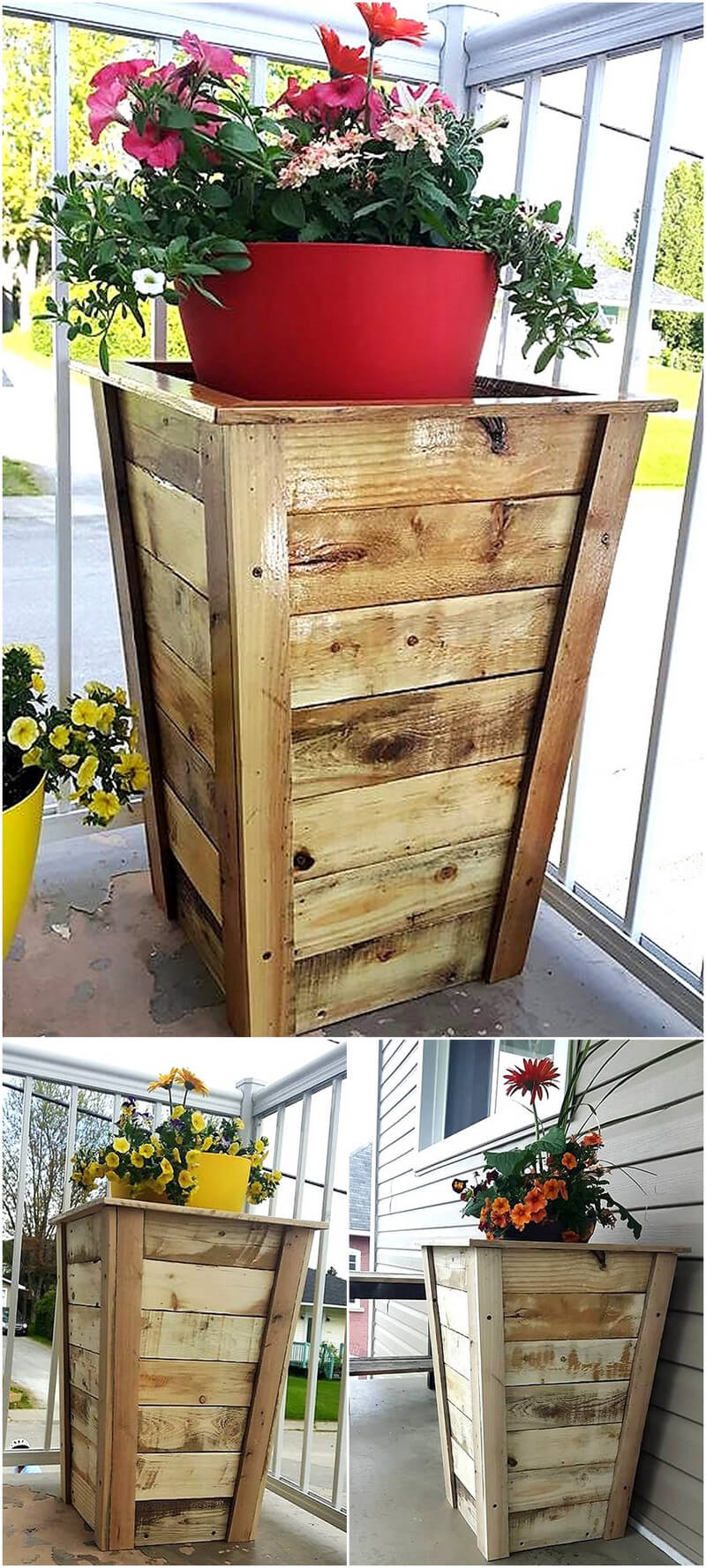 wooden pallets planter boxes