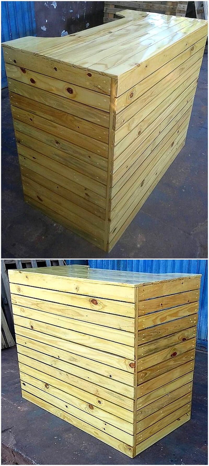 recycled wood pallet bar