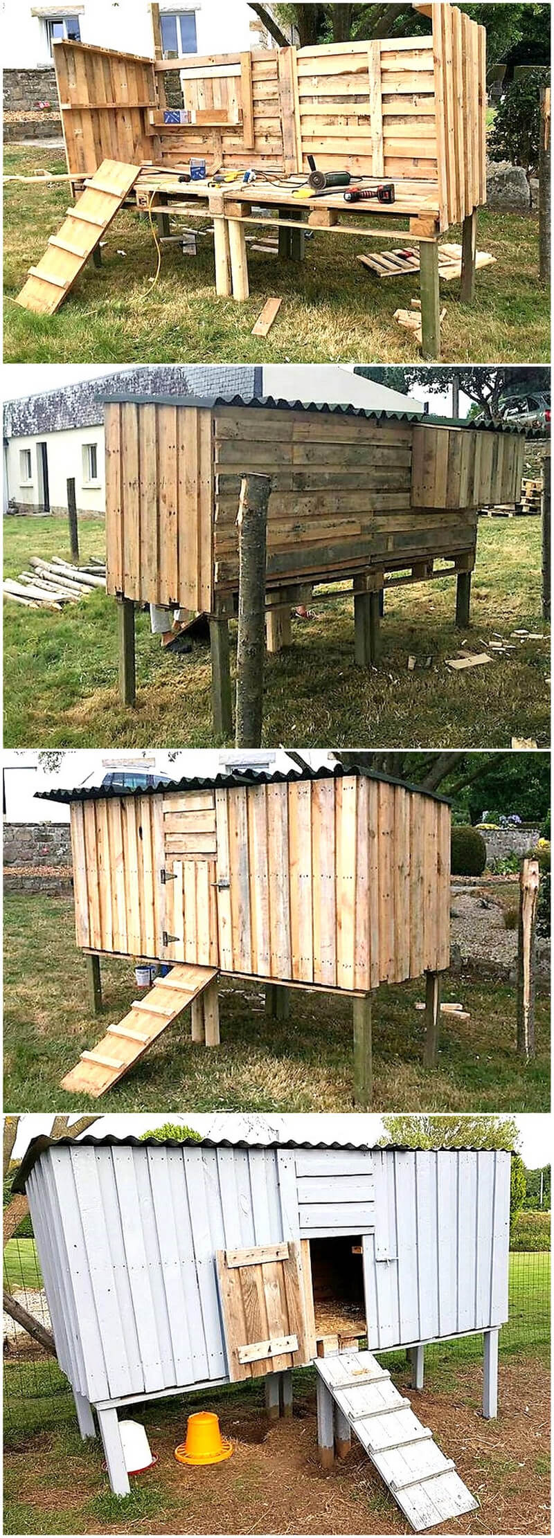 diy wooden pallet Henhouse