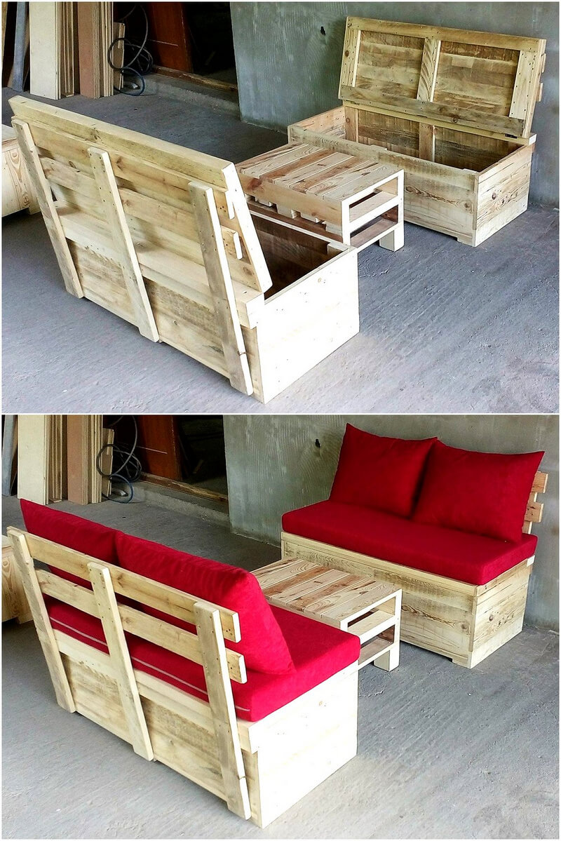 repurposed wood pallet furniture idea