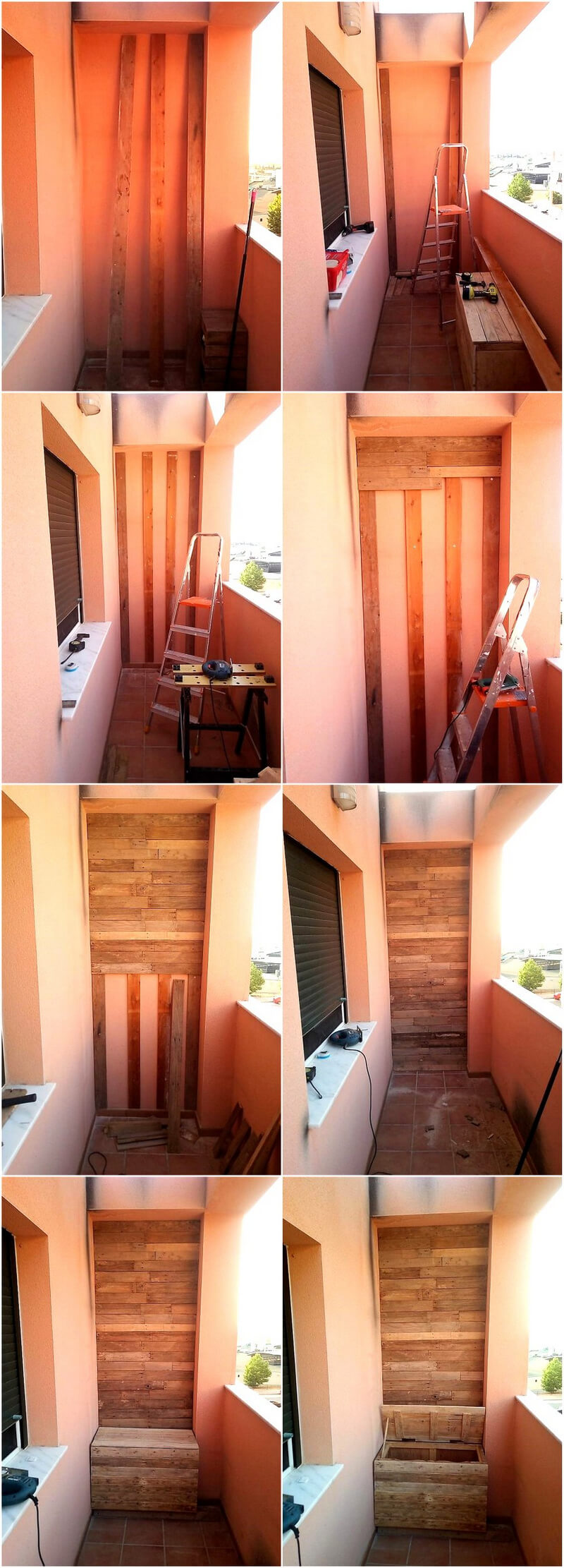 diy wood pallet wall art with storage box