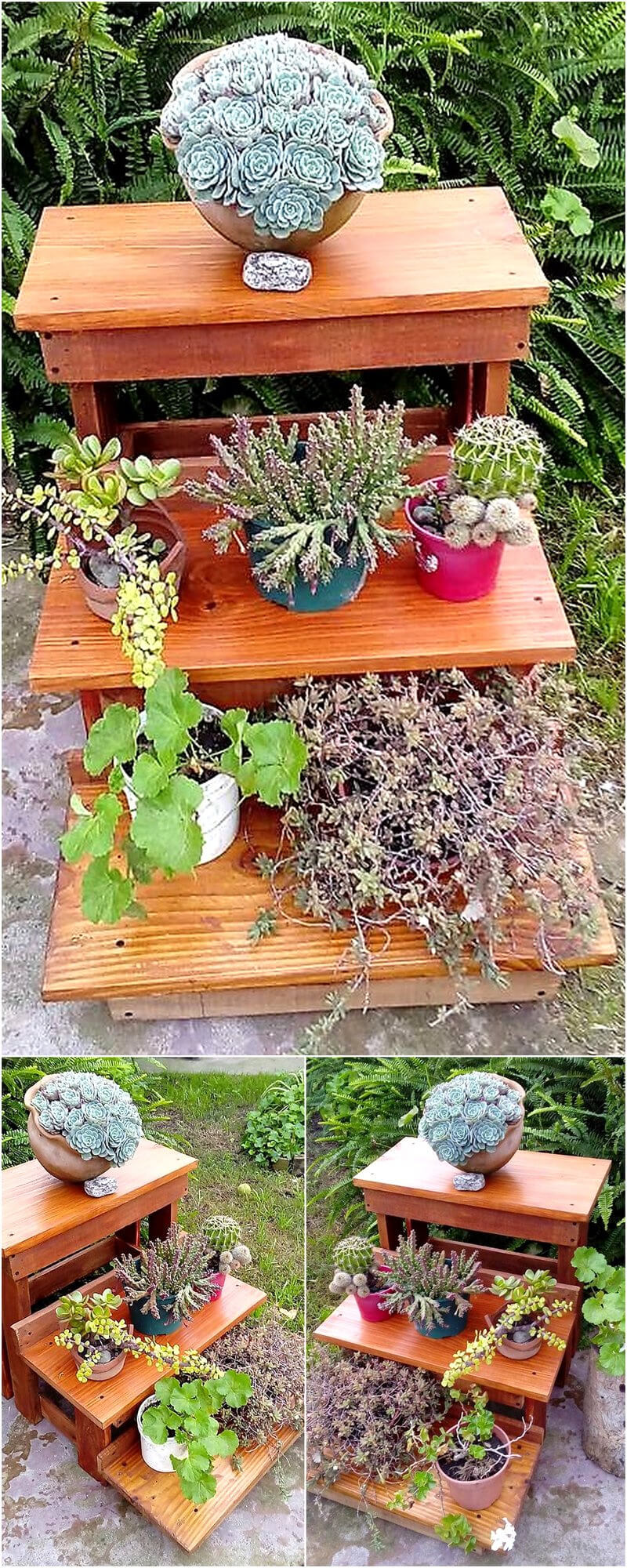 recycled wood pallet planter idea