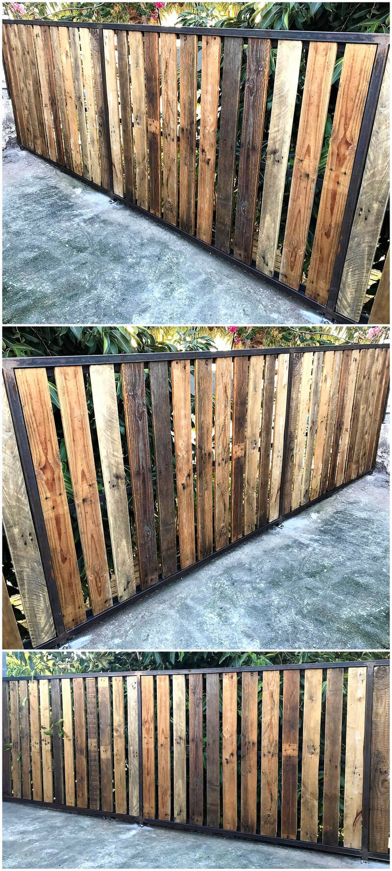 wooden pallets garden fence