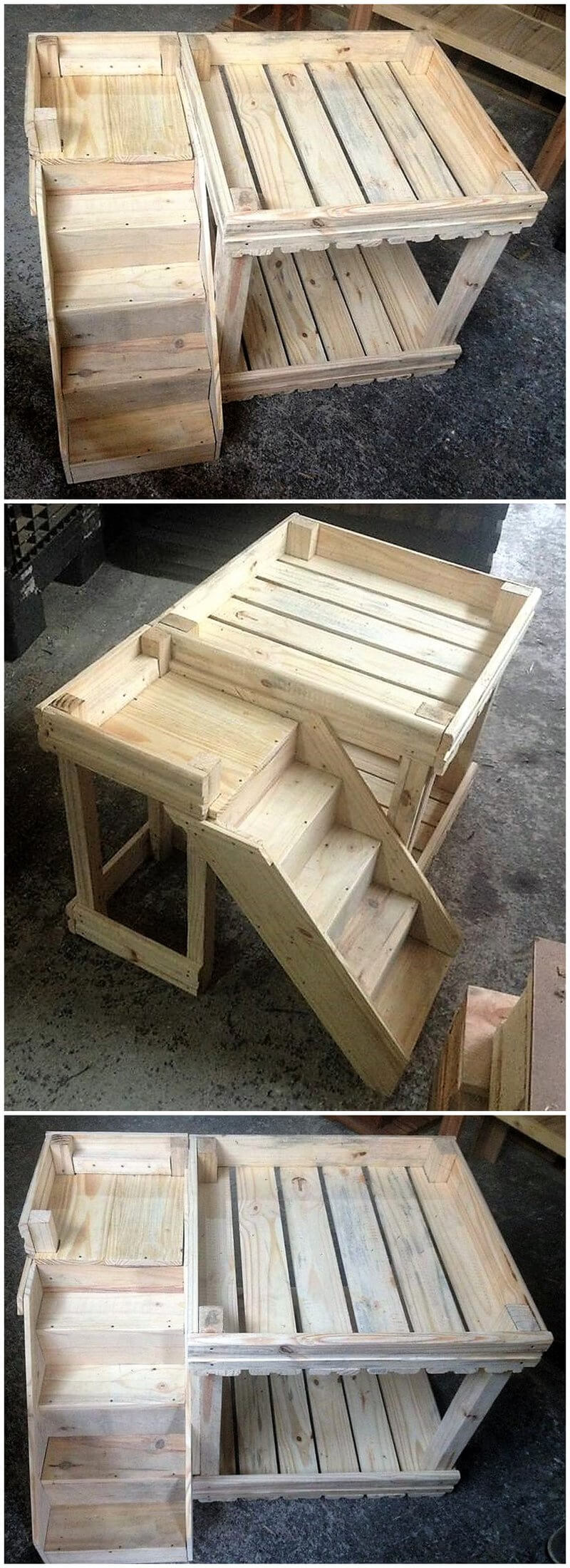 Pallets Bunk bed for dogs and cats