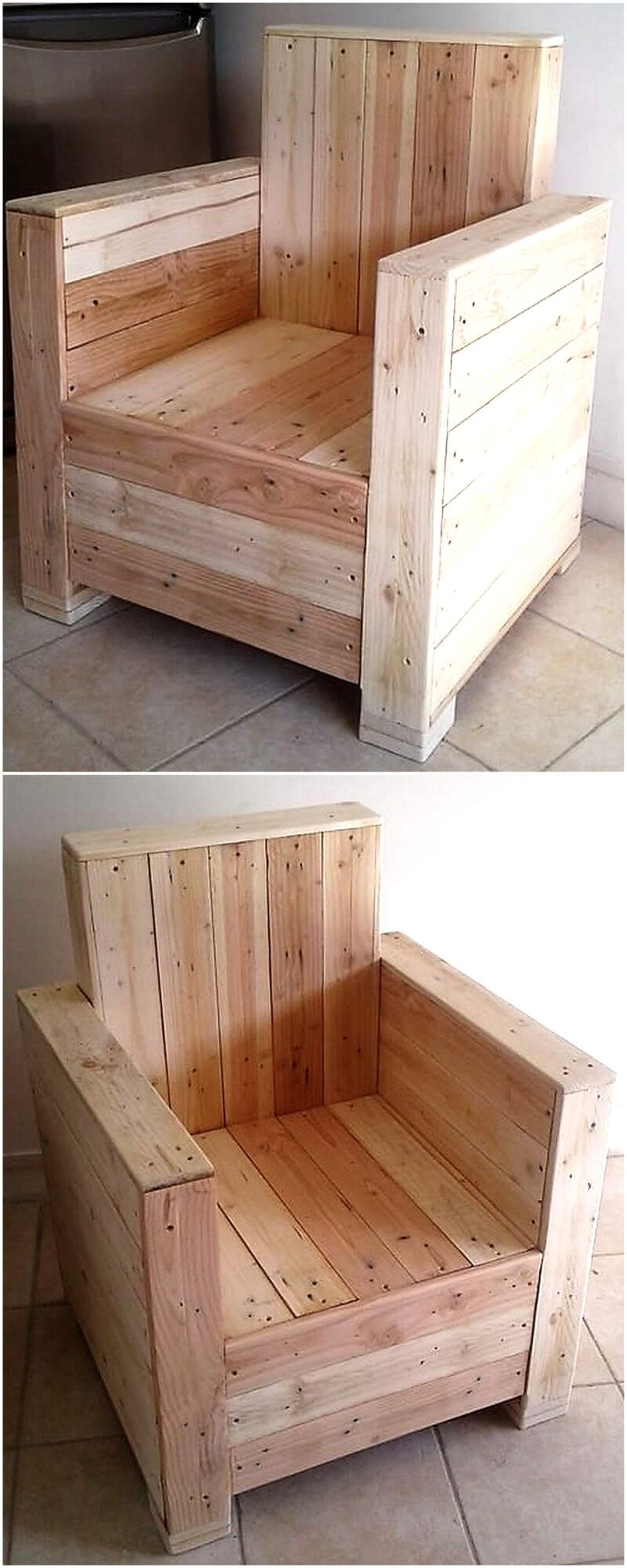 wooden pallet couch seat