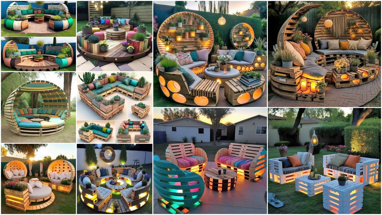 Wood Pallet Outdoor Furniture And Garden Patio Lounge Ideas