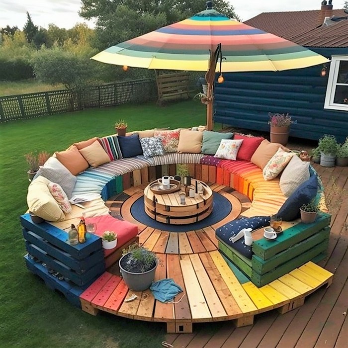 Wood Pallet Outdoor Furniture (8)