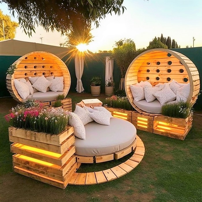 Wood Pallet Outdoor Furniture (10)