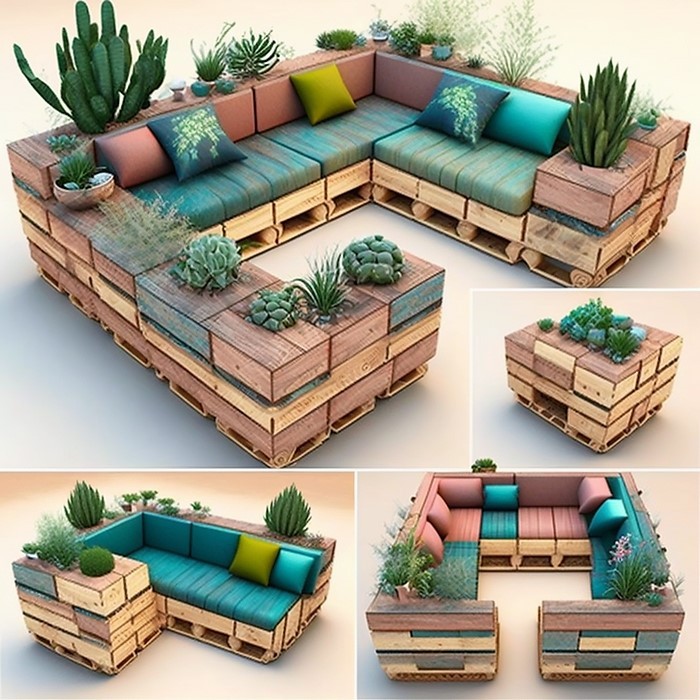 Wood Pallet Outdoor Furniture (20)