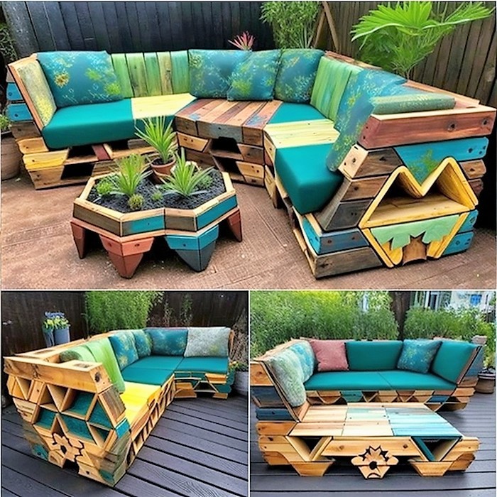 Wood Pallet Outdoor Furniture (22)
