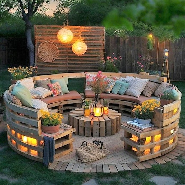 Wood Pallet Outdoor Furniture (25)