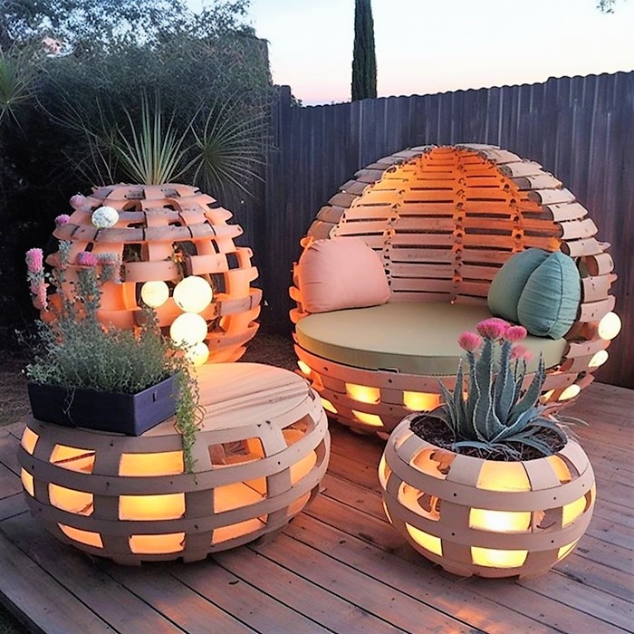 Wood Pallet Outdoor Furniture (27)
