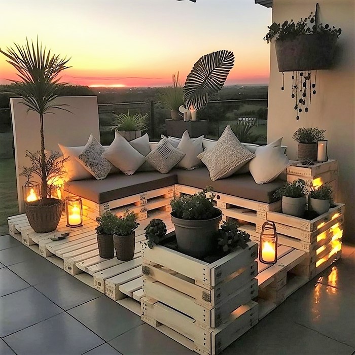 Wood Pallet Outdoor Furniture (28)