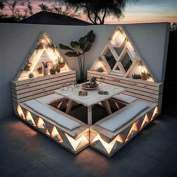 Wood Pallet Outdoor Furniture (30)