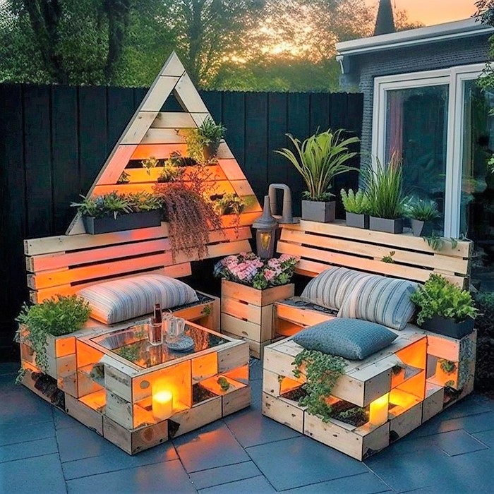 Wood Pallet Outdoor Furniture (31)