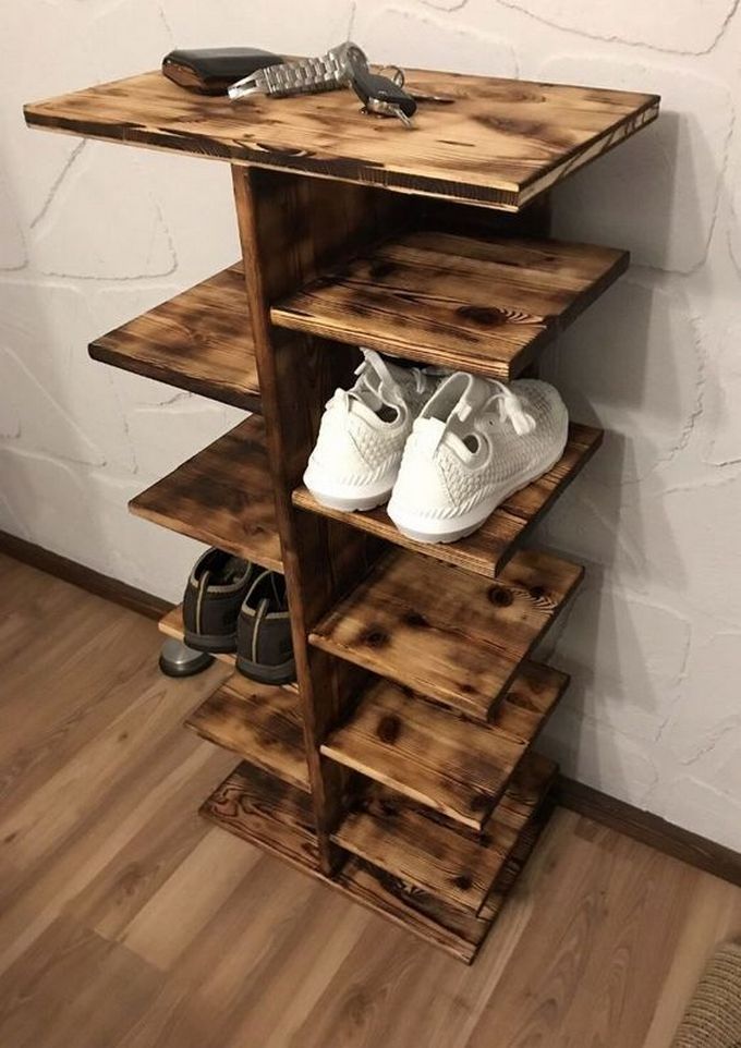wood pallet shoe rack 4