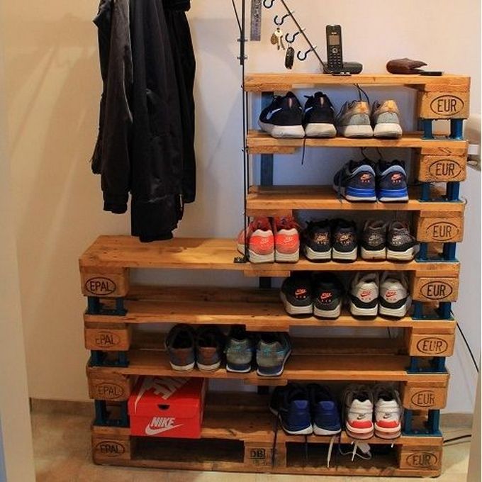 wood pallet shoe rack 13