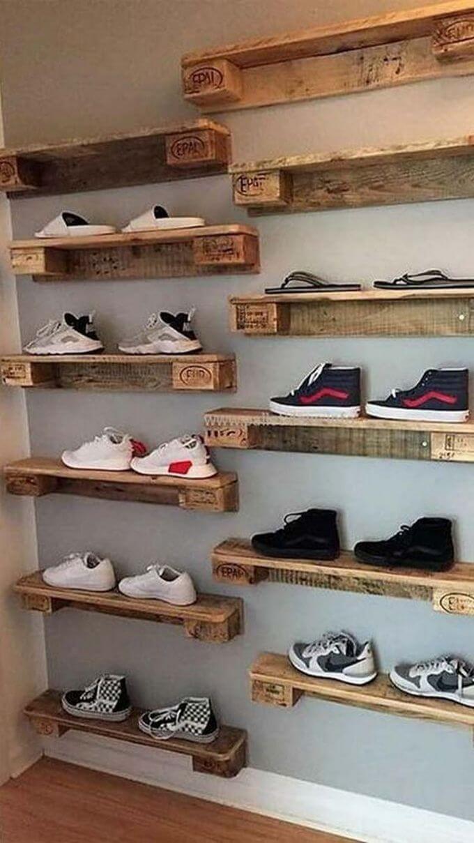 wall mounted pallet shoe rack 5